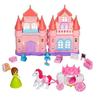 Кукольный домик Dream Castle кукла карета подсветка 1000203 1